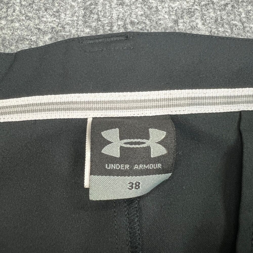 Vintage Under Armour Shorts Mens 38 Black Pleated High Rise Performance Golf - Picture 5 of 11